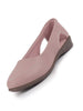 Women Pink Stylish Backless Casual Ballets | Low Heel Cut-Out Slip-On Ballerinas | Comfortable Walking Flats Sandals | Memory Cusion Insole
