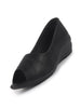 Women Black Elegant Peep Toe Platform Wedge Heel Ballet | Formal Dress Ballerina Shoes | Office Open Toe Sandal | Anti Skid Sole