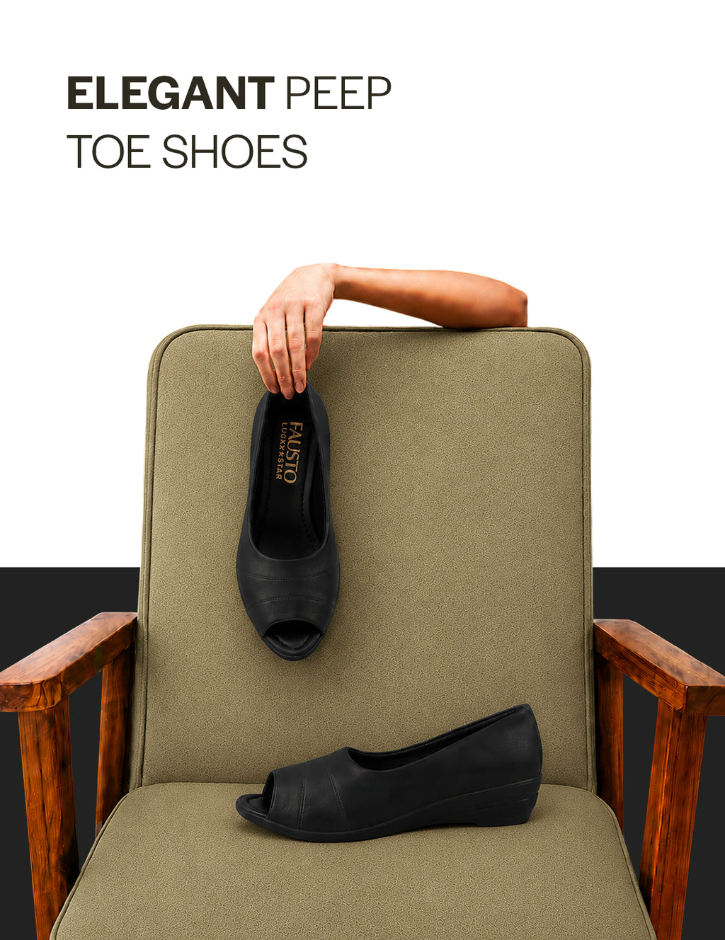 women black elegant peep toe platform wedge heel ballet|formal dress ballerina shoes|office open toe sandal|anti skid sole