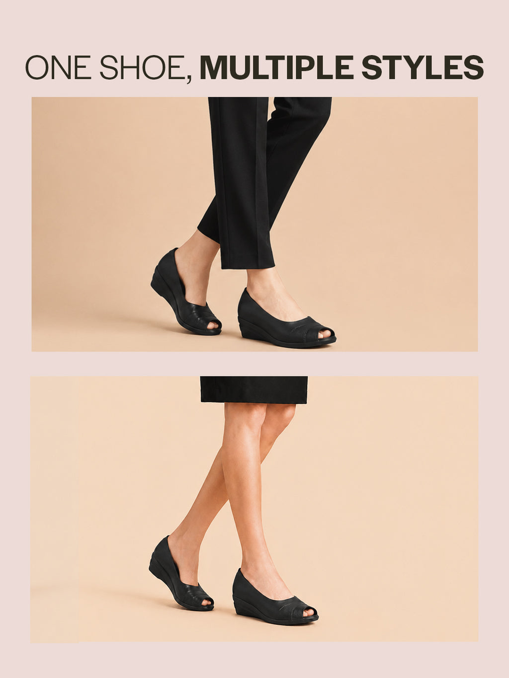 women black elegant peep toe platform wedge heel ballet|formal dress ballerina shoes|office open toe sandal|anti skid sole