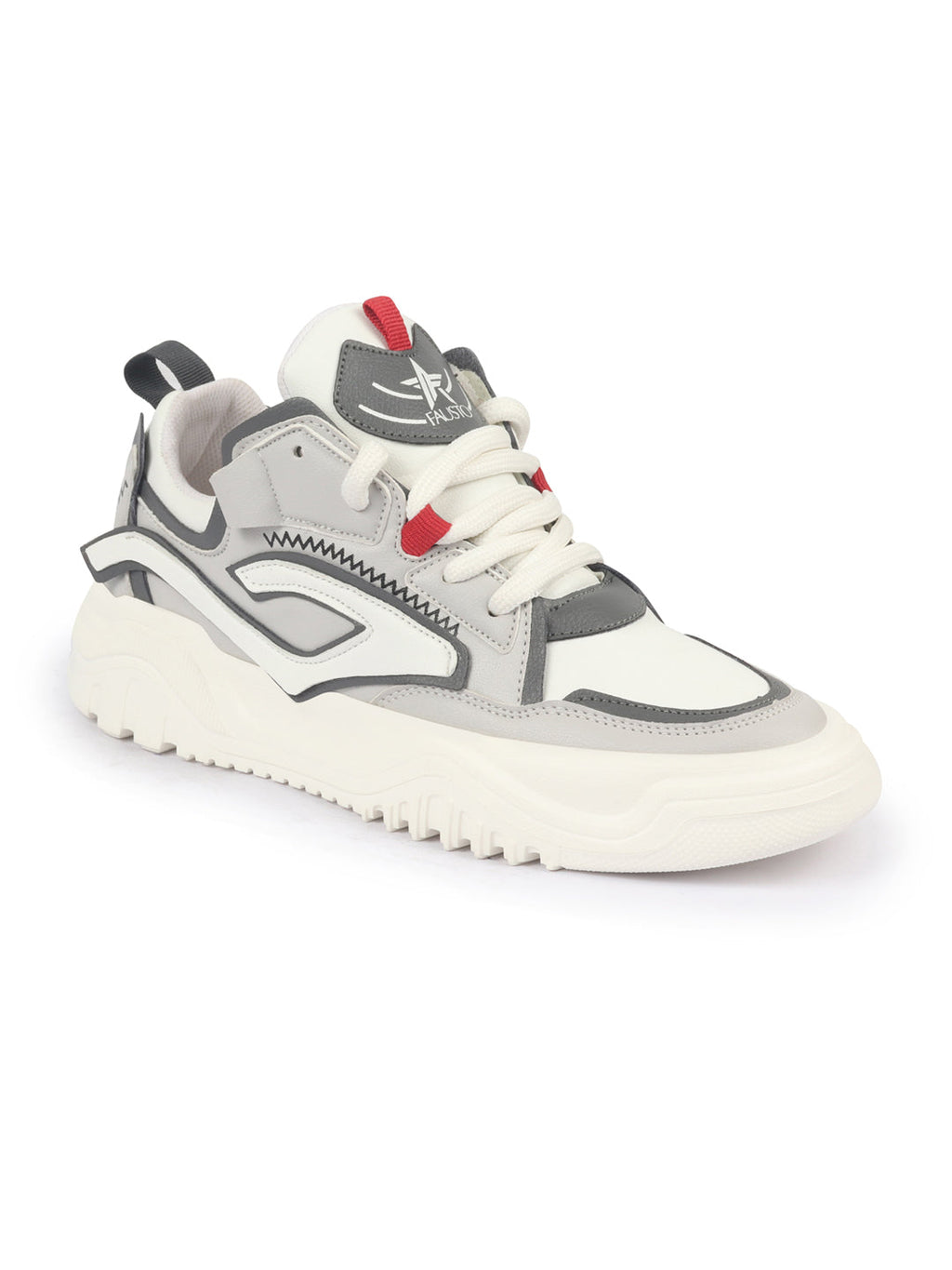 men grey colorblocked mid top chunky lace up sneaker shoes