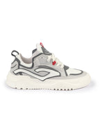 men grey colorblocked mid top chunky lace up sneaker shoes
