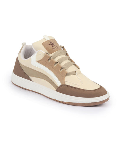 Shop Men Beige Colorblocked Low Top Classic Lace-Up Sneaker Shoes|Low Ankle Casual Shoes|All Day Comfortable Sneakers Online.