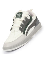 Shop Men Grey Colorblocked Low Top Classic Lace-Up Sneaker Shoes|Low Ankle Casual Shoes|All Day Comfortable Sneakers Online.