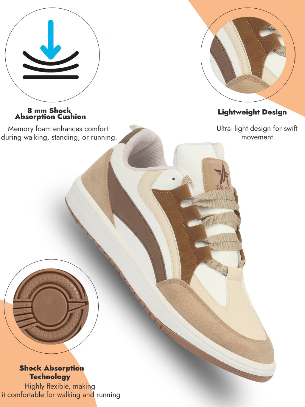 Shop Men White Colorblocked Low Top Classic Lace-Up Sneaker Shoes