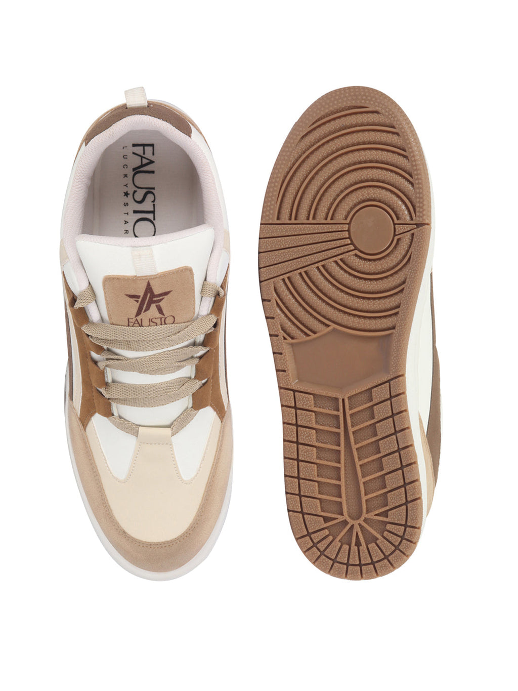 Shop Men White Colorblocked Low Top Classic Lace-Up Sneaker Shoes