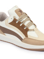 Shop Men White Colorblocked Low Top Classic Lace-Up Sneaker Shoes
