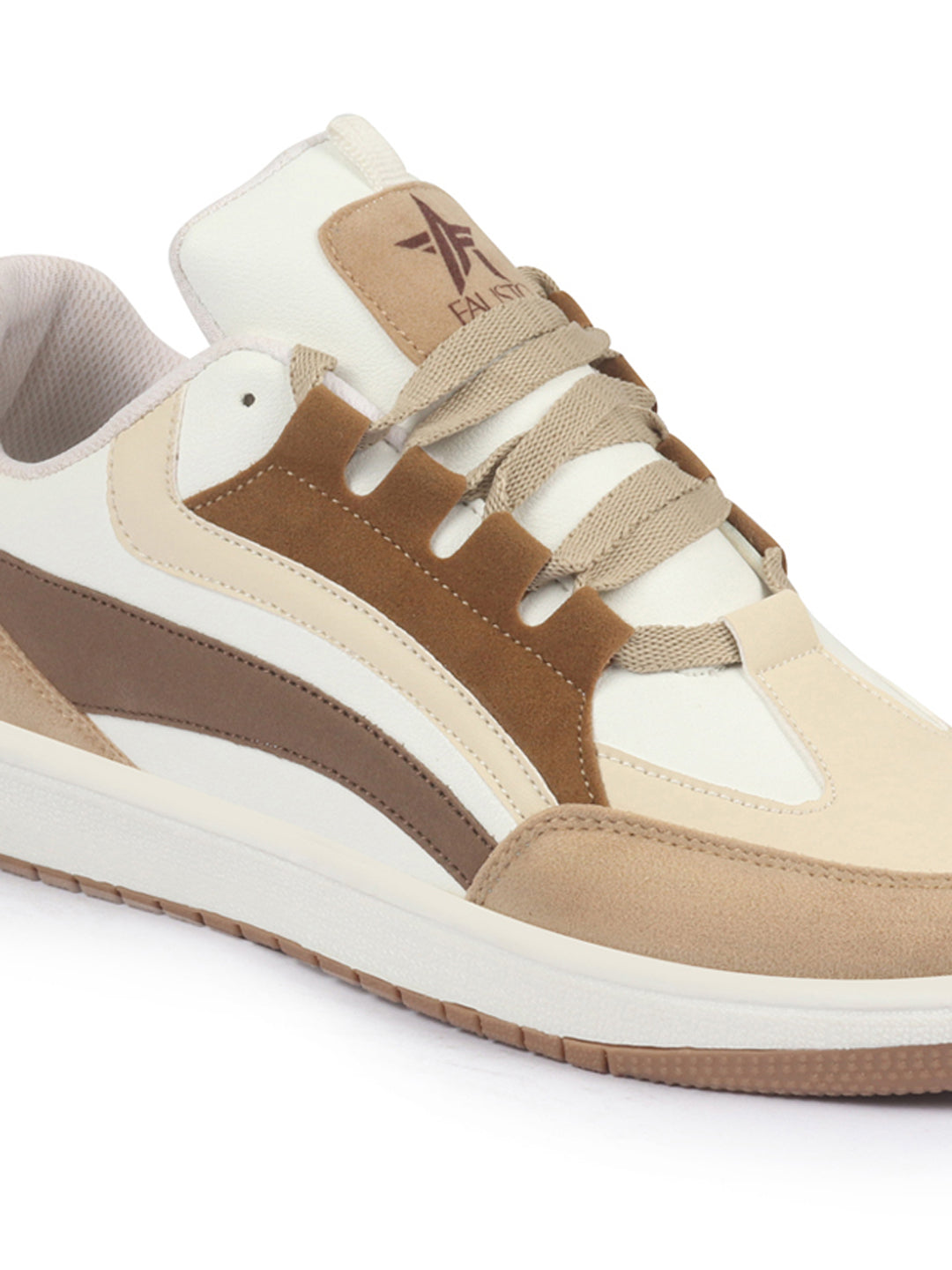 Shop Men White Colorblocked Low Top Classic Lace-Up Sneaker Shoes