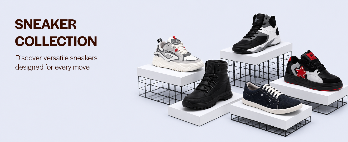 Men Grey Colorblocked High Top Velcro Adjustable Classic Sneakers|Memory Cushion Insole|Street Fashion Hi-Top Sneakers