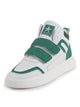 Men Green Colorblocked High Top Velcro Adjustable Classic Sneakers|Memory Cushion Insole|Street Fashion Hi-Top Sneakers