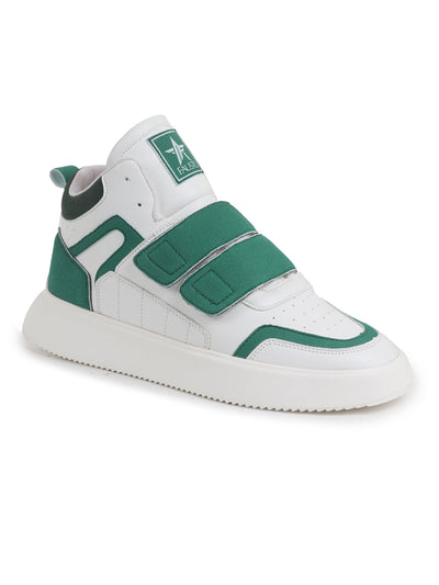 Shop Men s Green High Top Velcro Classic Sneakers Online