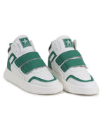Shop Men Green Colorblocked High Top Velcro Adjustable Classic Sneakers|Memory Cushion Insole|Street Fashion Hi-Top Sneakers Online.