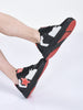 Men Black Colorblocked Mid Top Breathable Lace-Up Sneaker Shoes|Memory Cushion Casual Shoes|Chunky Streetwear Fashion Sneakers
