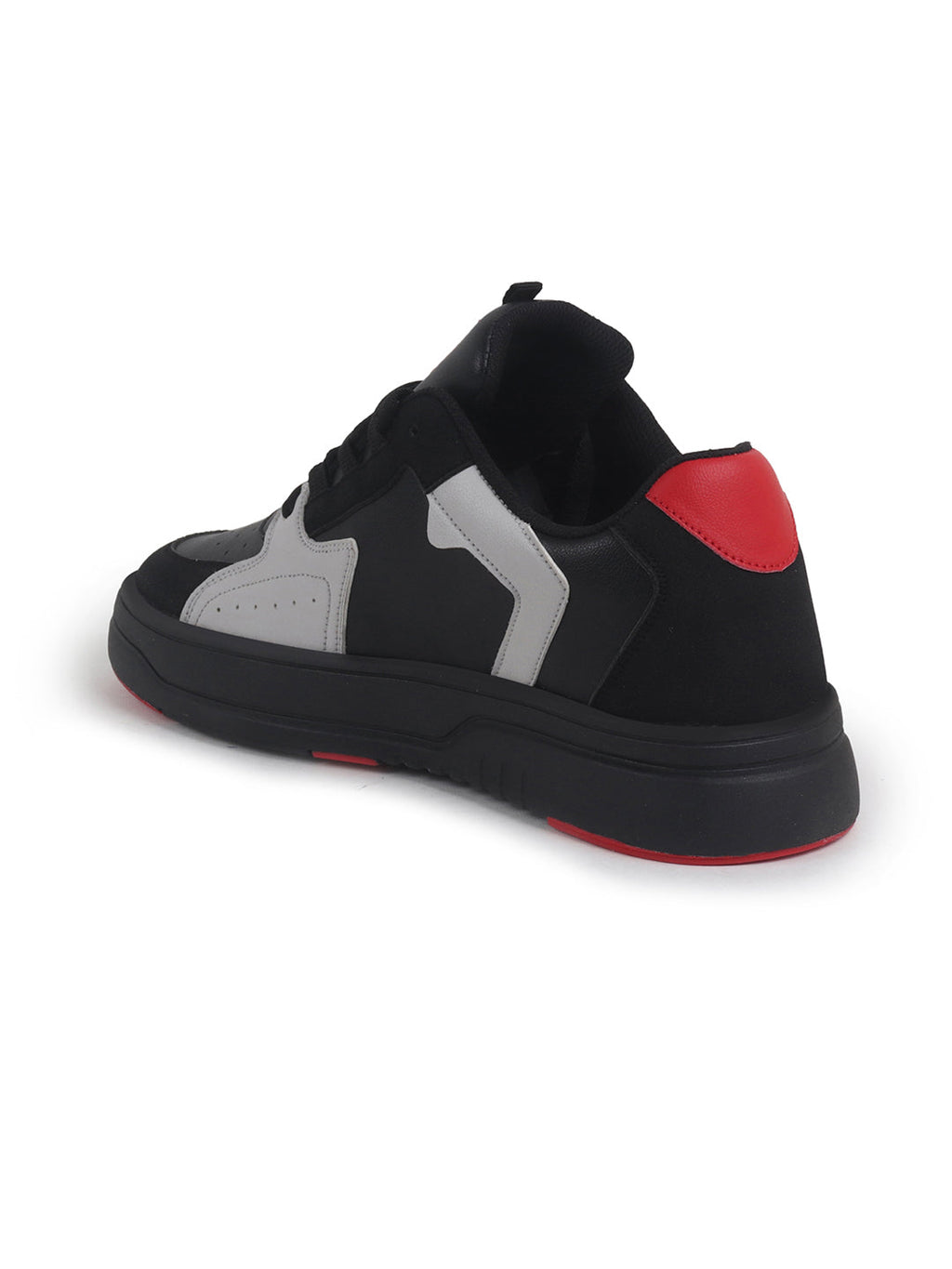 men black colorblocked mid top breathable lace-up sneaker shoes|memory cushion casual shoes|chunky streetwear fashion sneakers