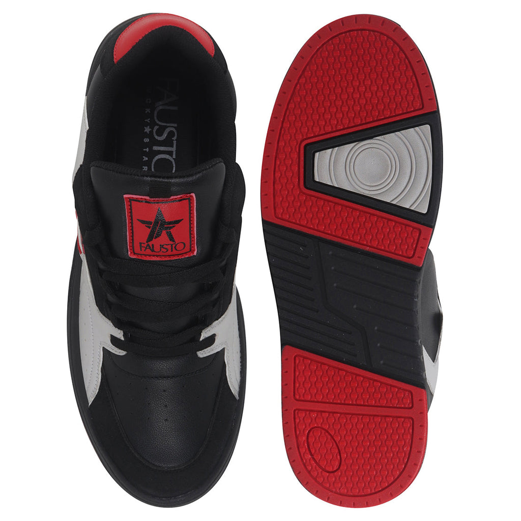 men black colorblocked mid top breathable lace-up sneaker shoes|memory cushion casual shoes|chunky streetwear fashion sneakers