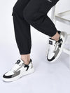 men white colorblocked mid top breathable lace-up sneaker shoes|memory cushion casual shoes|chunky streetwear fashion sneakers