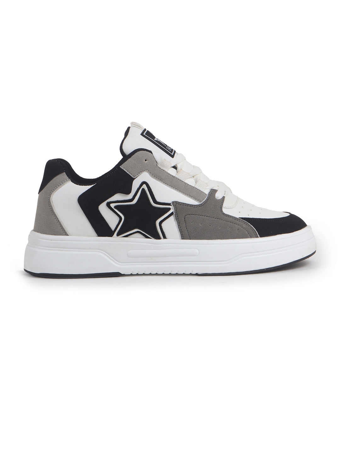 men white colorblocked mid top breathable lace-up sneaker shoes|memory cushion casual shoes|chunky streetwear fashion sneakers
