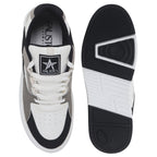 men white colorblocked mid top breathable lace-up sneaker shoes|memory cushion casual shoes|chunky streetwear fashion sneakers