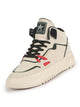 Men Green Colorblocked High Top Feather Lite Lace Up Sneakers|High Ankle Sneaker Shoes|Chunky Lace Up Casual Shoes