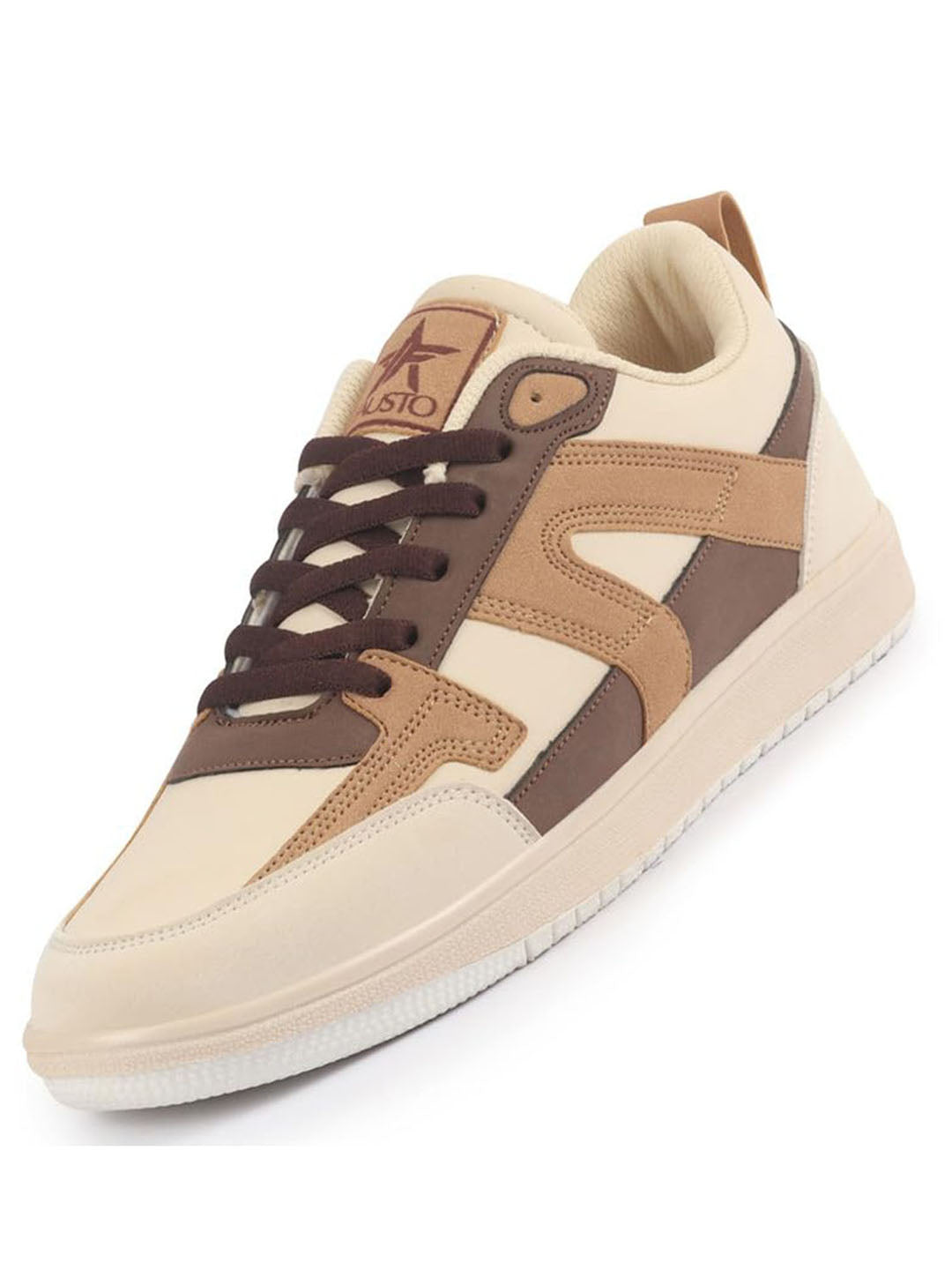 men colorblocked lace-up sneakers classic casual shoe soft cushioned insole low top sneaker shoes