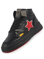 men high top breathable lace-up sneaker shoes chunky streetwear lightweight casual sneakers memory cushioned insole