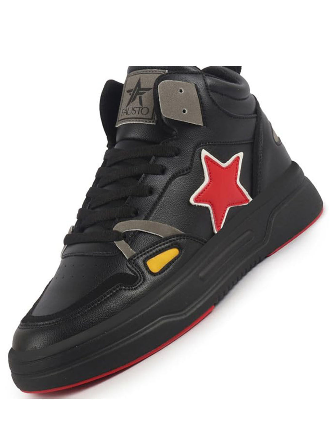 men high top breathable lace-up sneaker shoes chunky streetwear lightweight casual sneakers memory cushioned insole