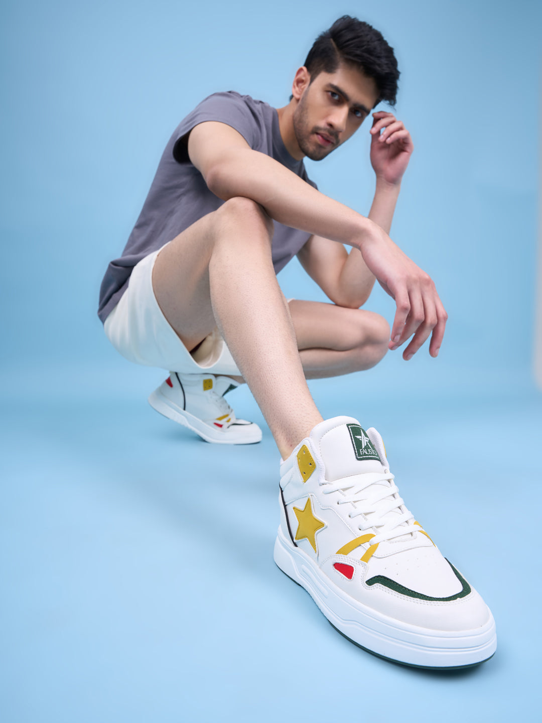 Men High Top Breathable Lace Up Sneaker Shoes Chunky Streetwear Lightweight Casual Sneakers Memory Cushioned Insole