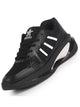 Men Black Breathable Sport Shoes|KPU Upper and Anti-Skid Bounce Back Phylon Sole|Athleisure Running Shoes|Lace Up Walking Shoes|Gym Shoes