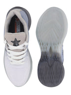Shop FAUSTO Men Grey Breathable Sport Shoes|KPU Upper And Anti-Skid Bounce Back Phylon Sole|Athleisure Running Shoes|Lace Up Walking Shoes|Gym Shoes Online.