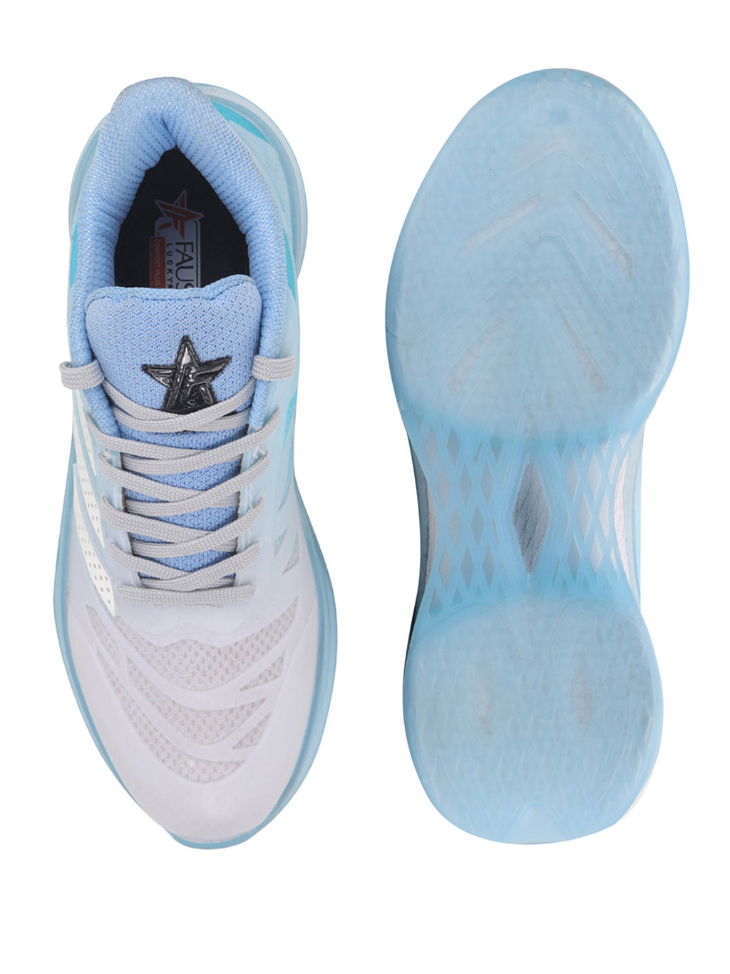 Shop FAUSTO Men Sky Blue Breathable Sport Shoes
