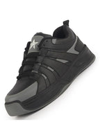 men grey/black colorblocked lace up sneakers