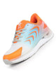 Men Orange Colorblocked Lace Up Sneakers| Sports Running Shoes|Anti-Skid Phylon Sole|Lace-Up Athleisure Shoes|Walking Shoes