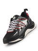Men Black Athleisure Breathable Running Sneakers | Sports Gym Walking Jogging Shoes With Bounce Back Sole | Memory Cushioned Insole