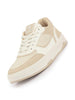 Women Colorblocked Low Top Casual Shoes Shimmery Lace up Party Sneakers Memory Cushioned Insole