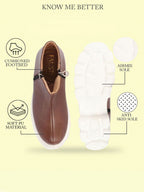 Women Brown Outdoor High Top Chunky Side Zipper Office Work Boots