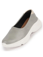 Shop Women Grey Outdoor Fashion Stitched Design Slip On Shoes Online.
