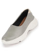 Women Grey Outdoor Fashion Stitched Design Slip On Shoes