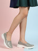 Women Grey Outdoor Fashion Stitched Design Slip On Shoes