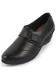 Women Black Outdoor Fashion Hook and Loop Platform Heel Slip On Shoes