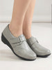 Women Grey Outdoor Fashion Hook and Loop Platform Heel Wedges