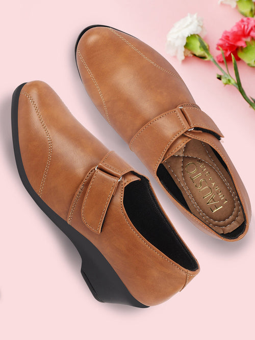 Shop Women White Outdoor Fashion Hook and Loop Platform Heel Wedges Online.