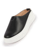 Women Black Outdoor Fashion Comfort Open Back Platform Heel Slip On Casual Shoes