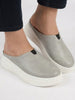 Women Grey Outdoor Fashion Comfort Open Back Platform Heel Slip On Casual Shoes