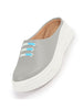 Women Grey Outdoor Fashion Comfort Lace Design Open Back Platform Heel Slip On Casual Shoes