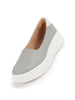 Women Grey Outdoor Fashion Comfort Height Enhance Platform Heel Ballerina Slip On Shoes