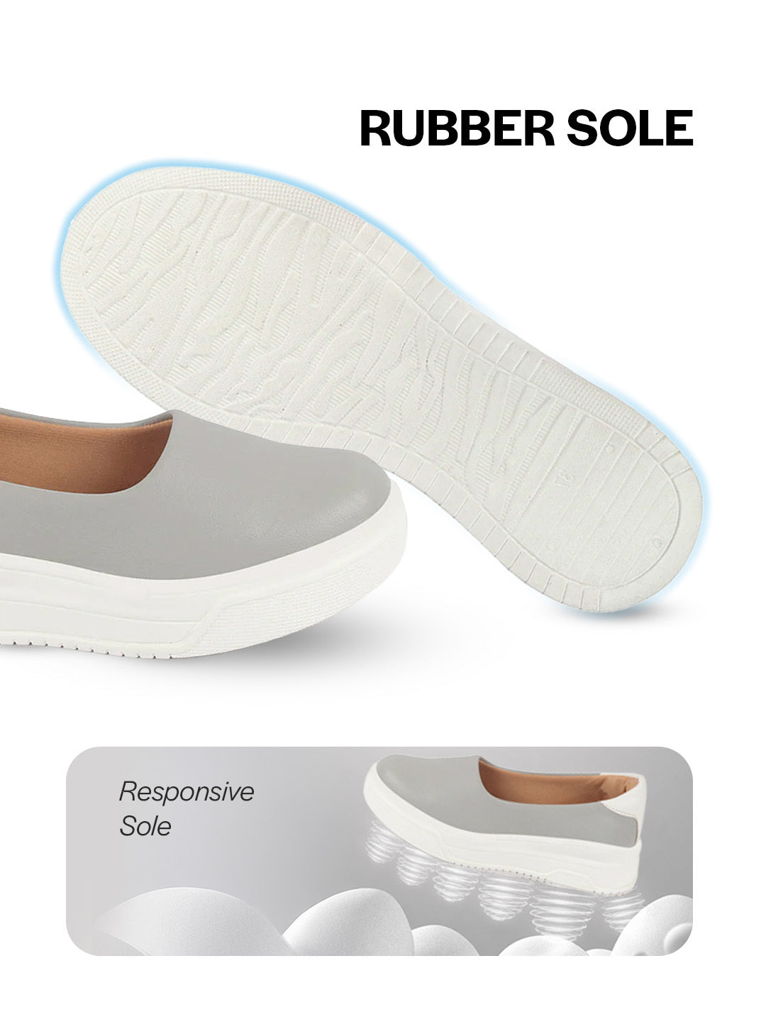 women grey outdoor fashion comfort height enhance platform heel ballerina slip on shoes
