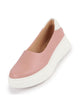 Women Pink Outdoor Fashion Comfort Height Enhance Platform Heel Ballerina Slip On Shoes