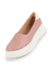 Women Pink Outdoor Fashion Comfort Height Enhance Platform Heel Ballerina Slip On Shoes