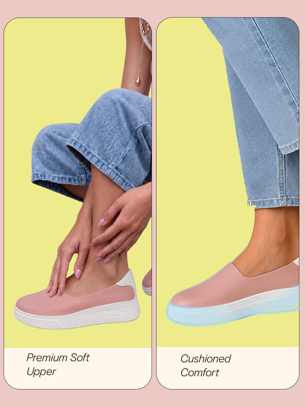 women pink outdoor fashion comfort height enhance platform heel ballerina slip on shoes