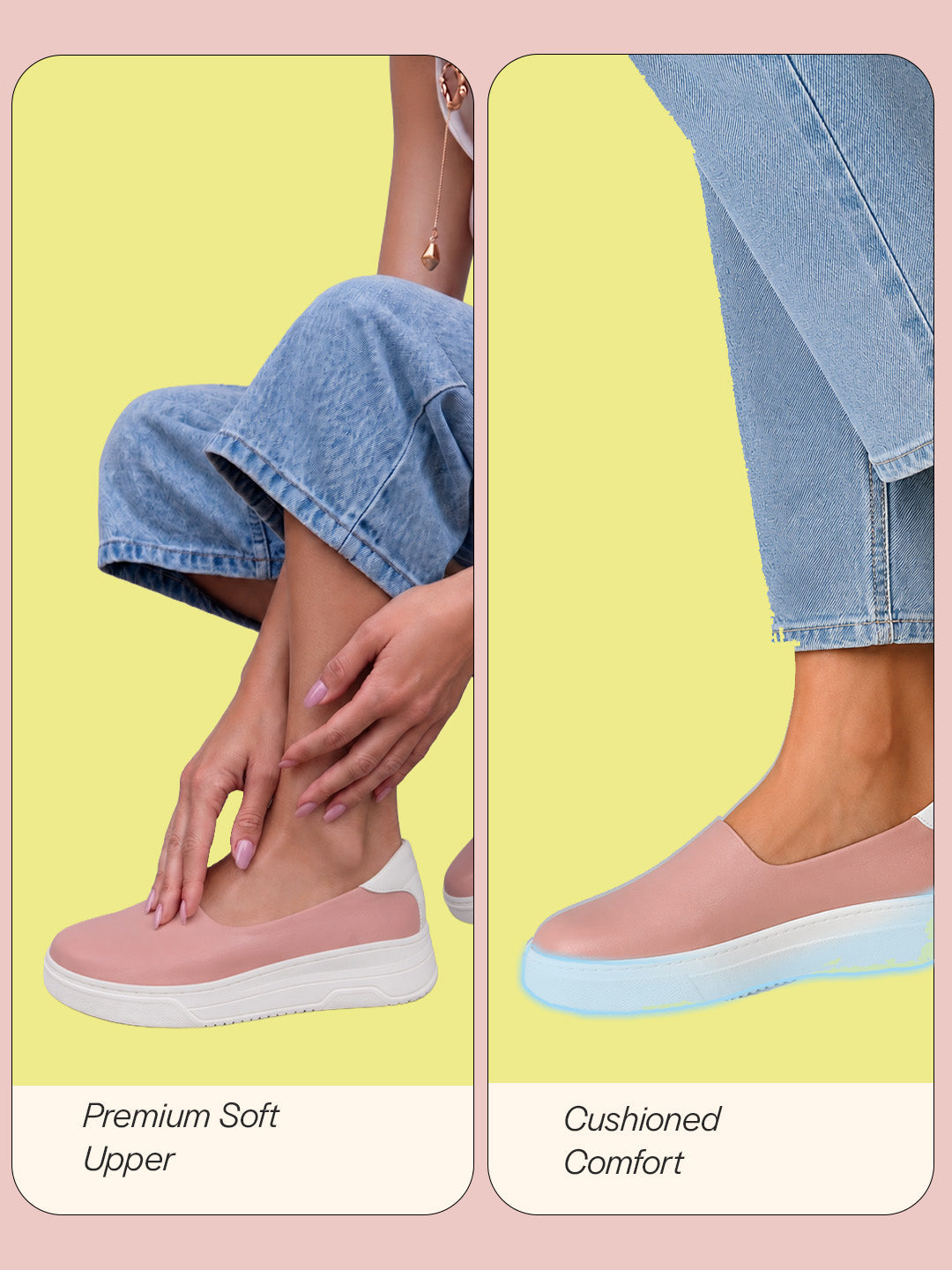women pink outdoor fashion comfort height enhance platform heel ballerina slip on shoes